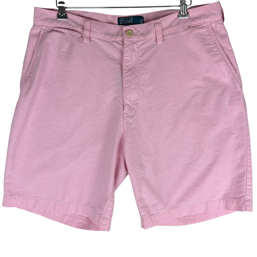 Polo Ralph Lauren Prospect Shorts Mens 35 Pink 100% Cotton Chino Flat Front